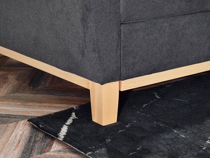 Pohovka trojsedačka Biblioteca (grafitová + dub)