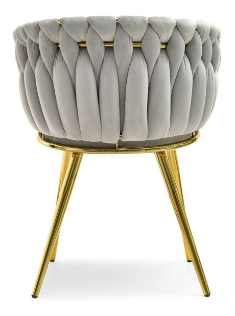 Jídelní židle Radio (šedá + zlatá)