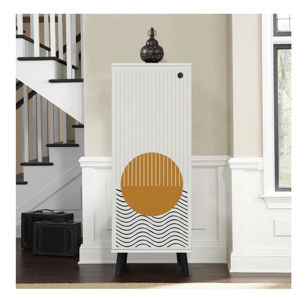 Botník (skříňka na boty) Beside 25 (bílá + černá)