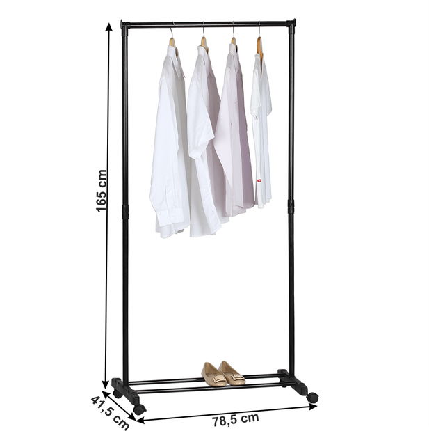 Věšák na kolečkách Valien (černá)