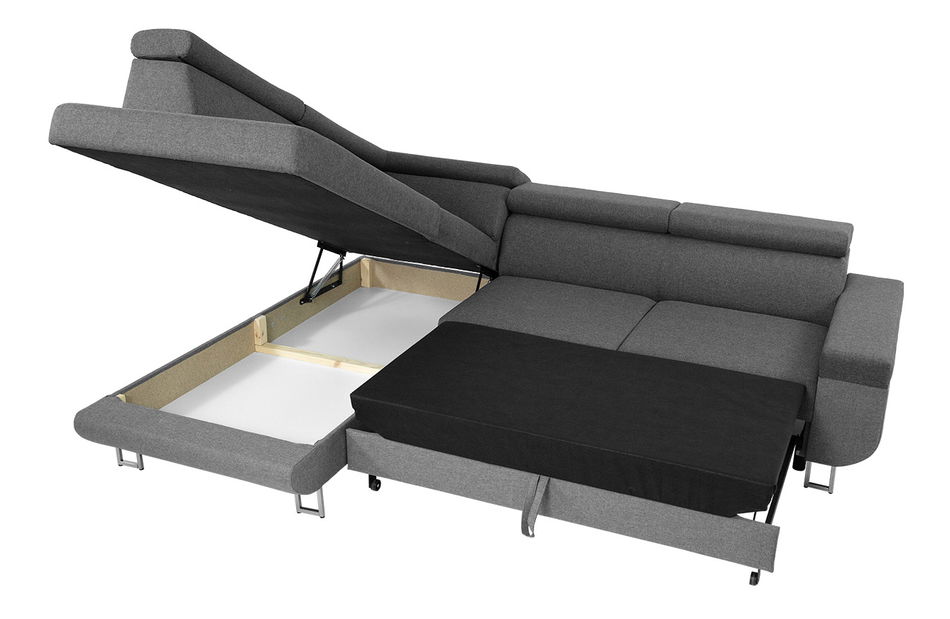 Rohová sedací souprava s nastavitelnými opěrkami hlavy Jelara (L) (ekokůže soft 017 + lux 05)