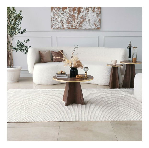 Konferenční stolek Kabivo 1 (zlatá + ořech)