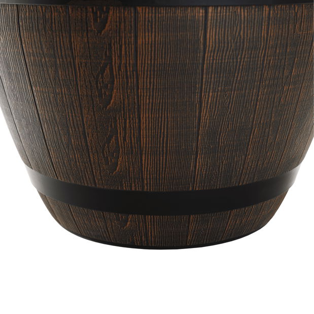 Plastový květináč Montreal Typ 2 (hnědý + vzor dřevo)