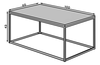 Konferenční stolek Namira (černá + beton)