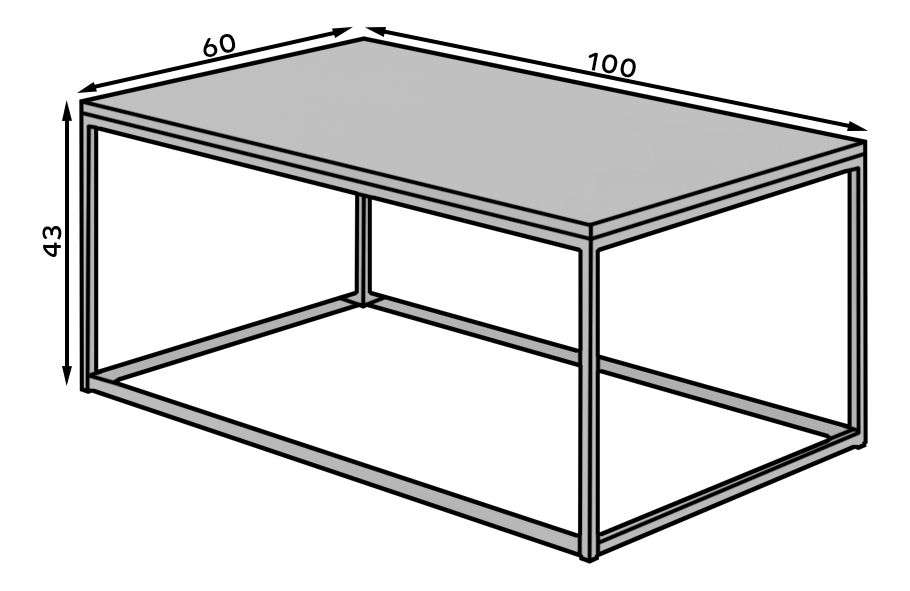 Konferenční stolek Namira (zlatá + černá)