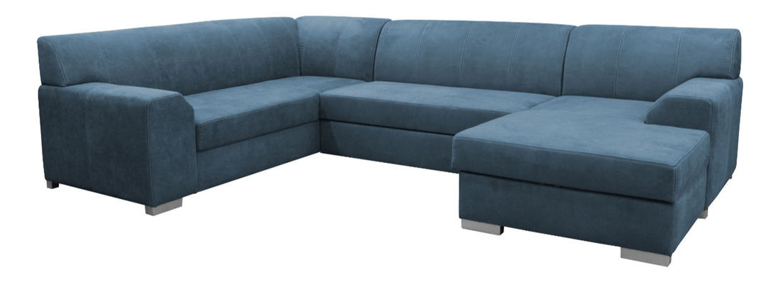 Rohová sedačka ve tvaru U BRW Bolzano (tmavě modrá) (P)