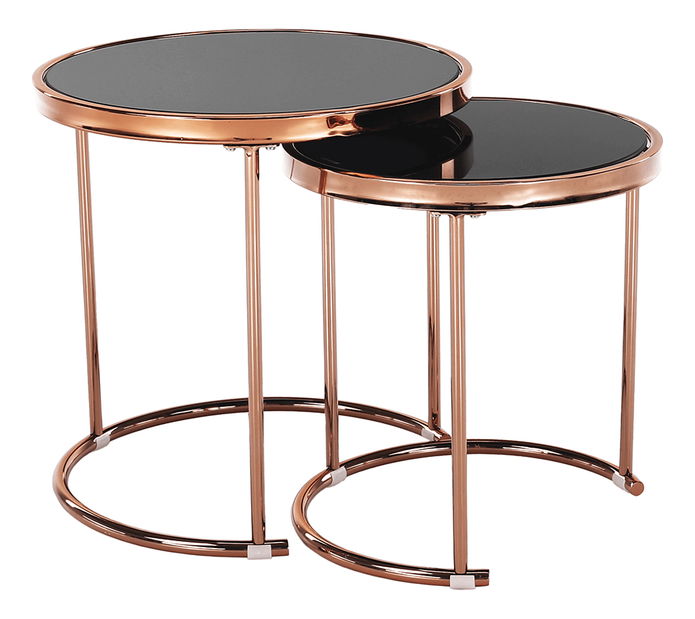 Konferenční stolek Monet (růžové zlato + černá)