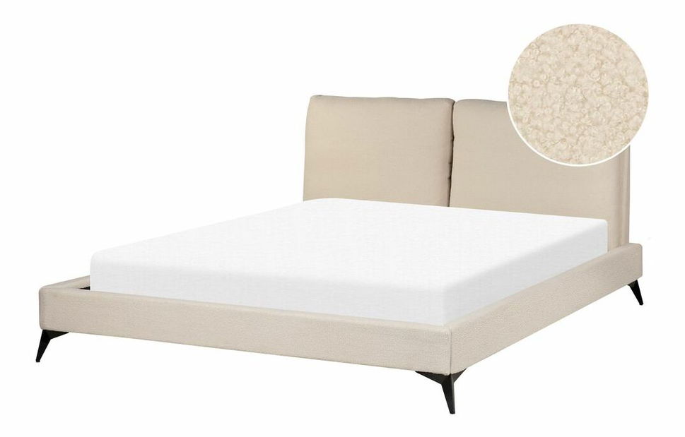 Manželská postel 160 cm Mellody (béžová) (s roštem)