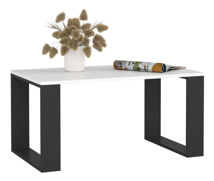 Konferenční stolek Necesitně (bílá + černá)