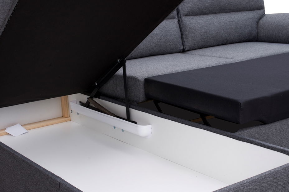 Rohová sedací souprava Rana (tmavě šedá) (P)