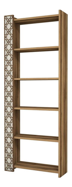 Regál Clementine 1 (ořech + krémová)