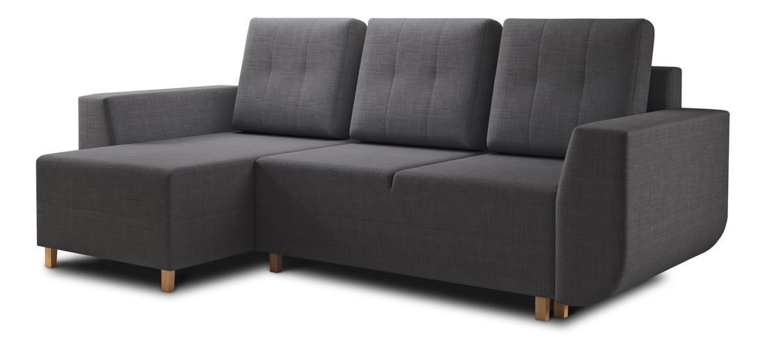 Rohová sedací souprava Maubli (grafit) (L)