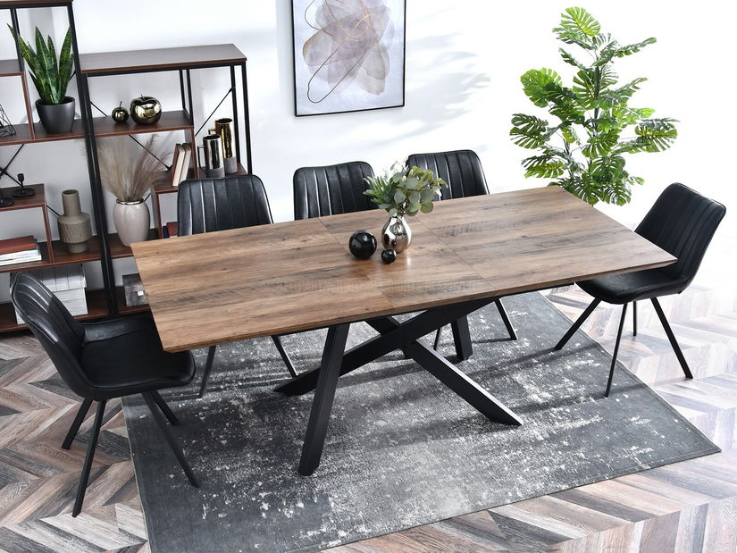 Jídelní stůl Timmy (ořech + černá)