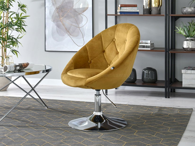 Křeslo Lush 3 (zlatá + zlatá)