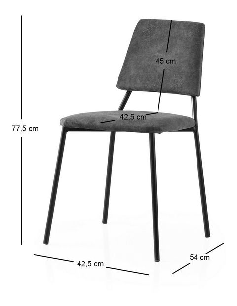Set 2 ks. jídelních židlí Limeta (černá + antracit)
