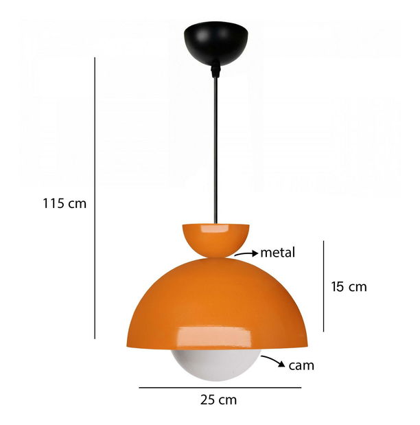 Stropní svítidlo Coccoresso 1 (oranžová)