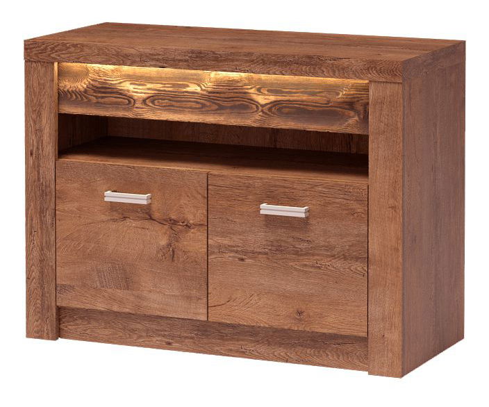 TV stolek/skříňka Indie 10 (s LED osvětlením) (jasan světlý) *výprodej