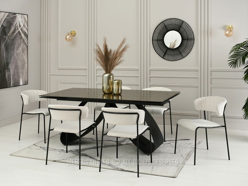 Židle Nora (krémová + černá)