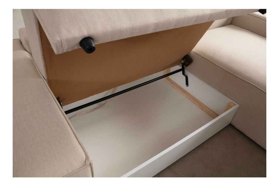 Rohová sedačka Pirlofenzza (s úl. prostorem) (P) (ecru)