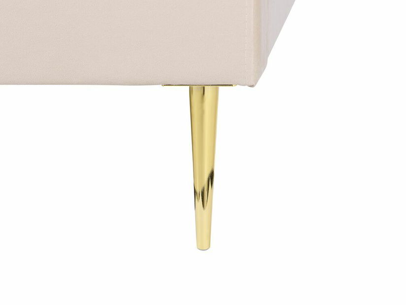 Manželská postel 140 cm Faris (béžová) (s roštem)