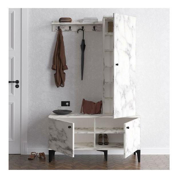 Předsíňová sestava Aliex 11 (mramor carrara)