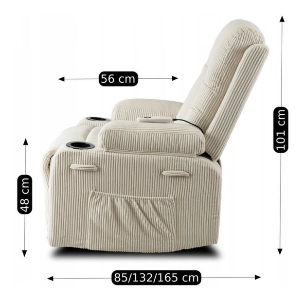 Masážní křeslo Banesto (béžová)