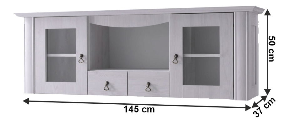 Vitrína na stěnu Valiara DA16 (bílá)