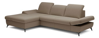 Rohová sedací souprava Harpie (hnědá) (L)