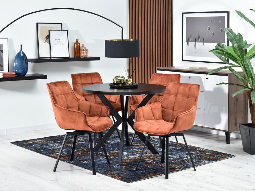 Židle Aranbura (měděná + chromová)