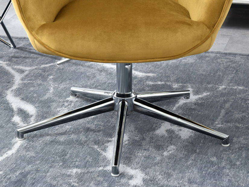 Křeslo Truni (zlatá + chromová)