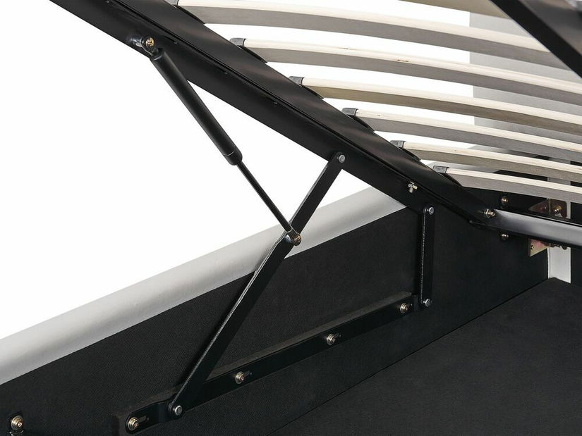 Manželská postel 180 cm Berit (bílá) (s roštem) (s úl. prostorem)