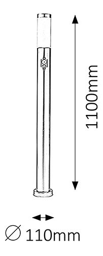 Venkovní svítidlo Inox Torch 8268 (nerezavějící ocel + bílá)