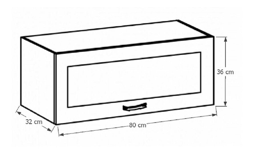 Horní kuchyňská skříňka G80KS Sillina (ořech milano)