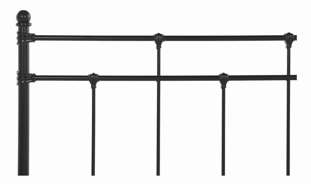 Manželská postel 160 cm LUXO (s roštem) (černá)