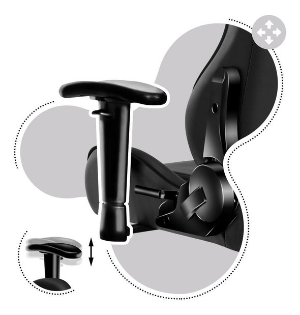 Dětská herní židle Rover 6 (černá)