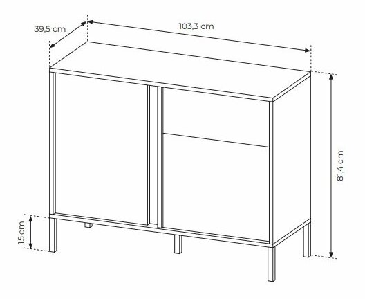 Komoda Danton 2DS (béžová)