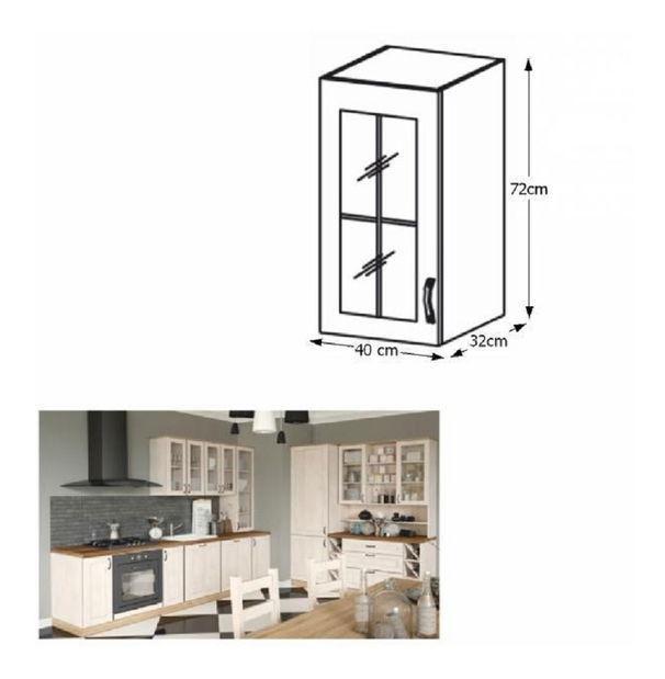 Horní kuchyňská skříňka Regnar G40S