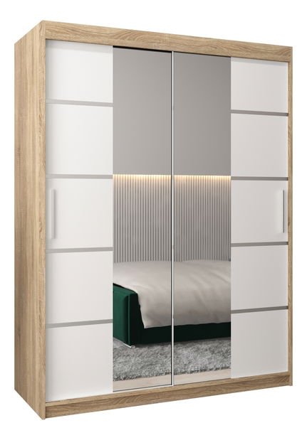 Šatní skříň 180 cm Verika 4 180 (dub sonoma + bílá)
