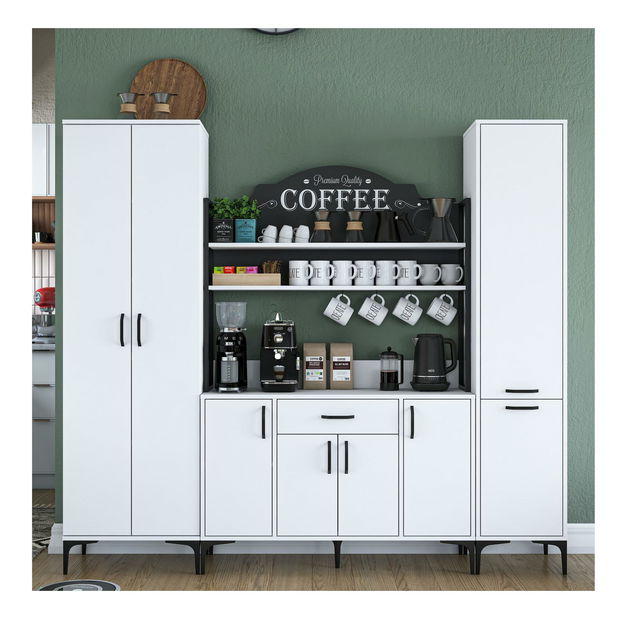 Set kuchyňských skříněk Jenaretta 50 (bílá + černá)