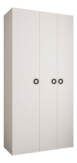 Šatní skříň 120 cm Carmela 40-1 (bílá + černá)
