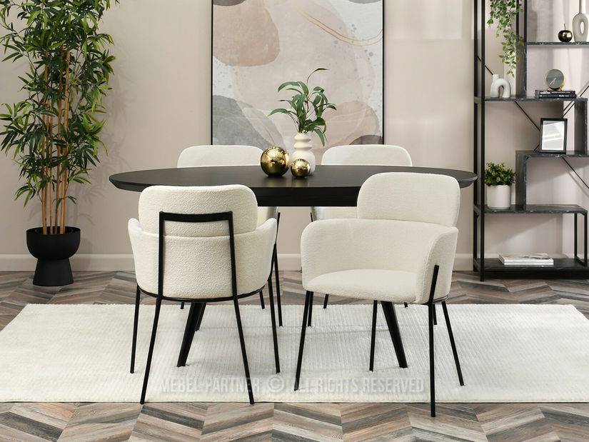 Židle Baggie K (krémová + černá)