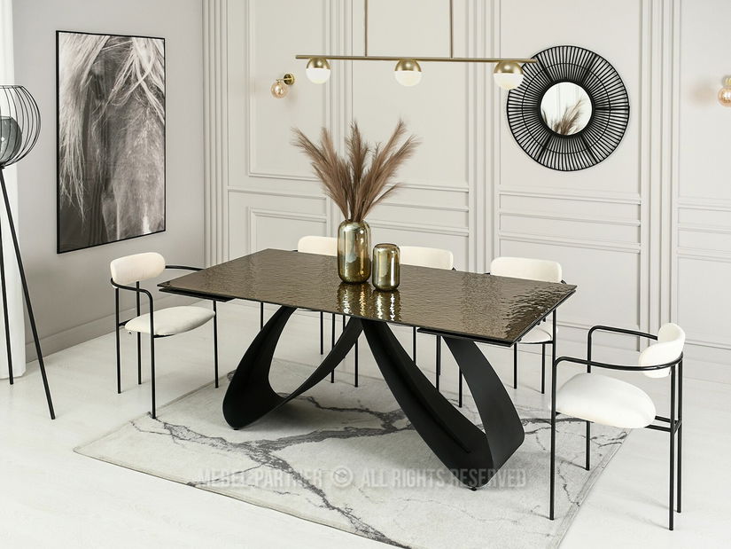 Jídelní stůl Prego (zlatá + černá)