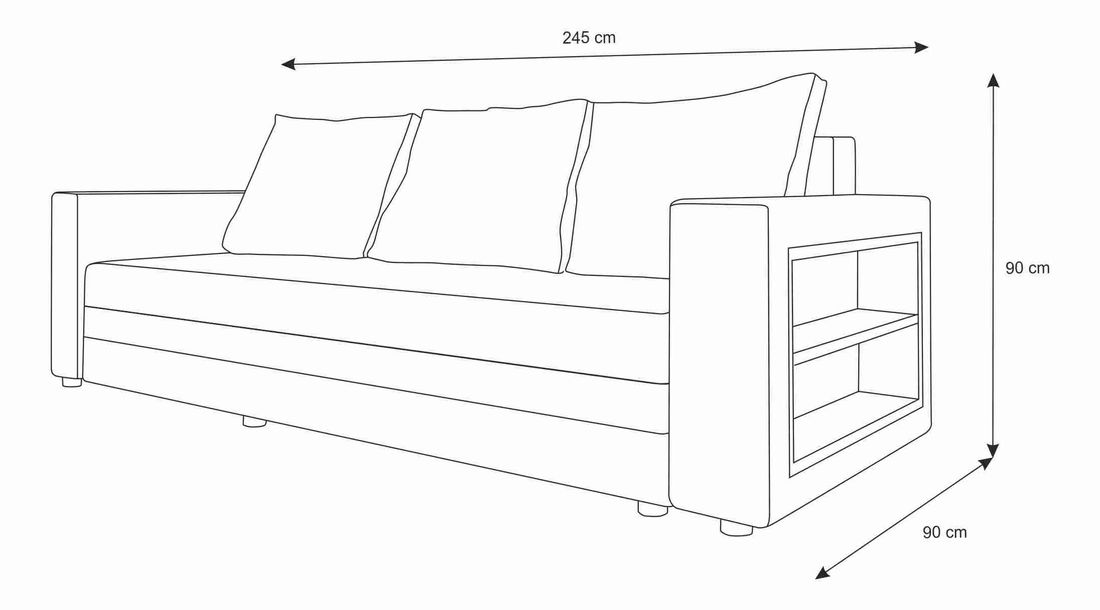 Pohovka třísedačka Simpney (hnědá + béžová)
