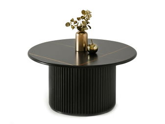 Konferenční stolek Dolfy (černý mramor + černá) *bazar