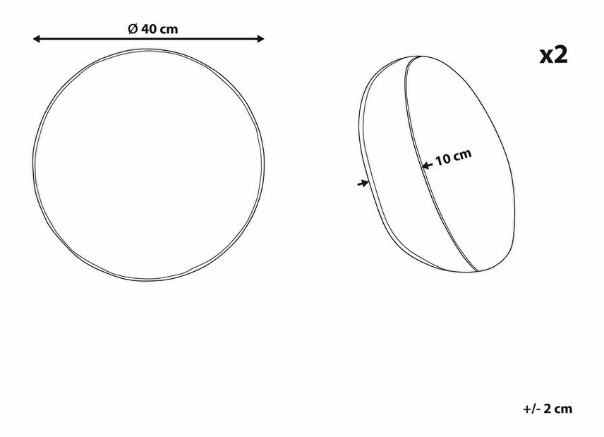 Sada 2 ozdobných polštářů ⌀ 40 cm Mallar (vícebarevná)