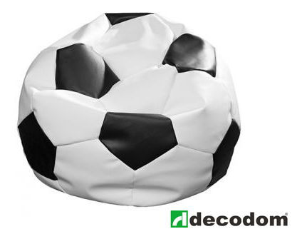 Sedací vak Decodom Euroball medium bílá + černá