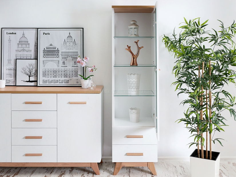 Nábytek do jídelny Bajas 03 (bílá + dub)