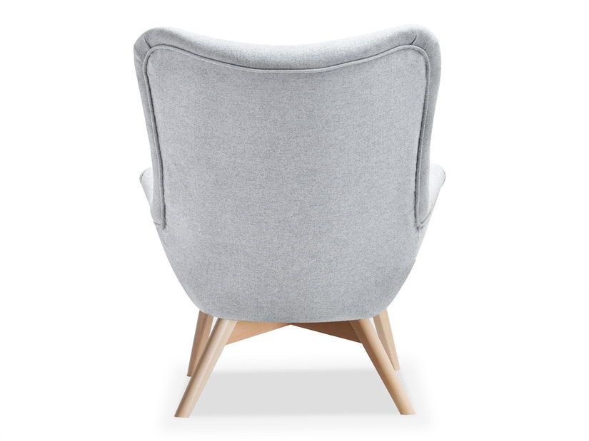 Designové křeslo Florentino (světle šedá + bílá)