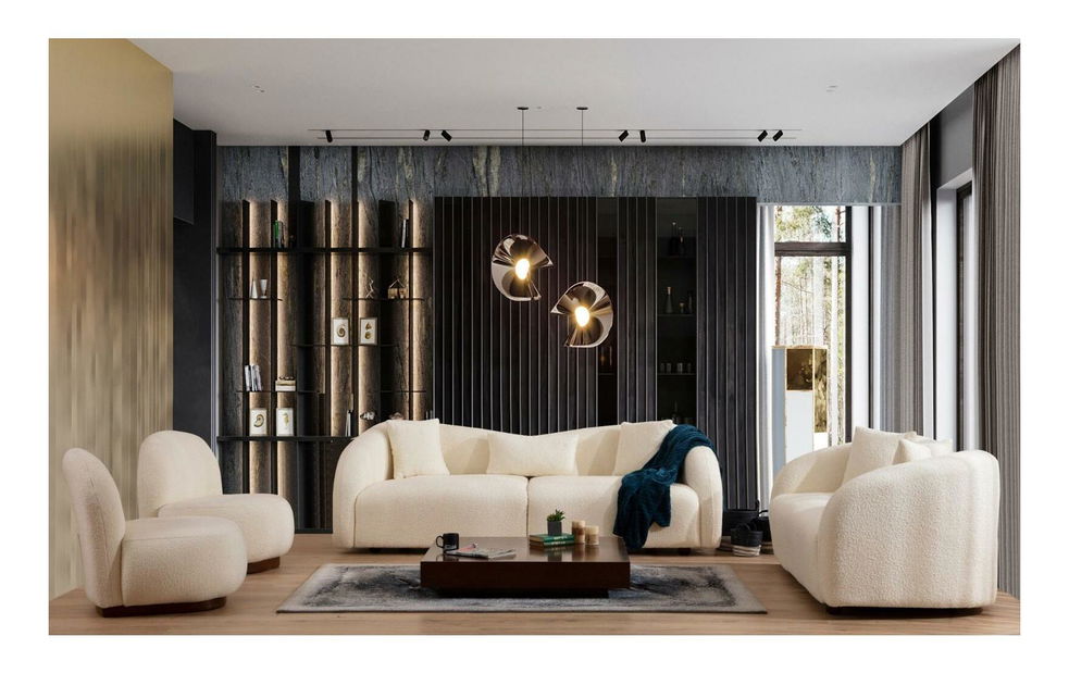 Pohovka trojsedačka Venedikt (krémová)