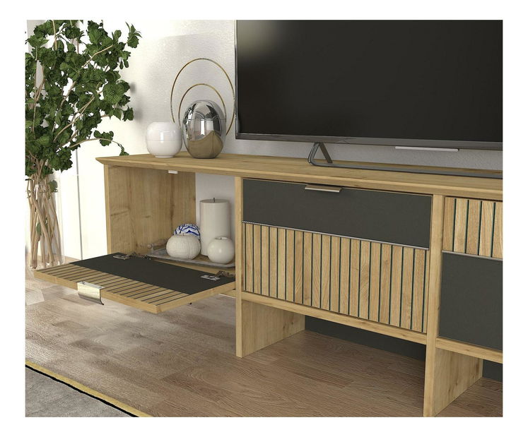 TV stolek/skříňka Polete TV (antracitový safír)